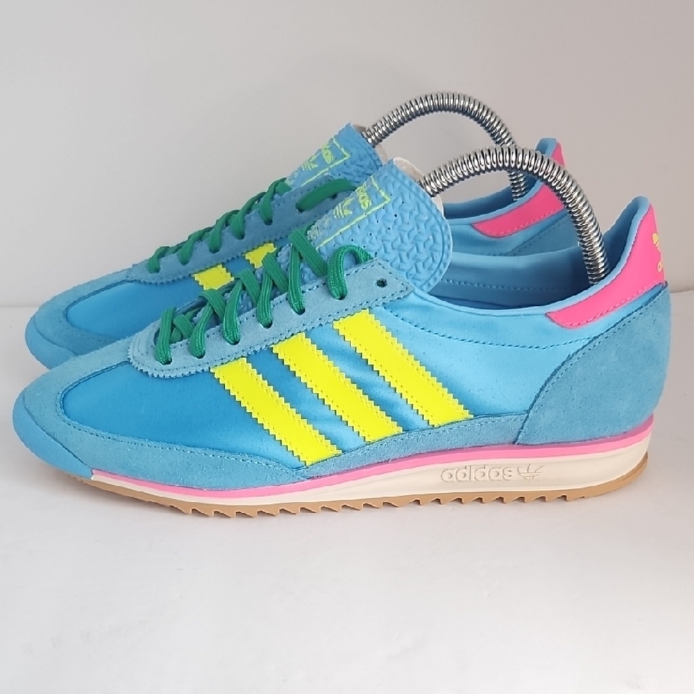 Adidas SL 72 OG Sky Rush Solar Yellow Satin Sneakers - Picture 3 of 9